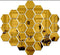 (Pack Of 30) Golden Hexagon Acrylic Mirror Wall Stickers