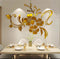 Fashion Flower Vines Mirror Wall Stickers DIY Decoration 3D Bathroom Room (Size 780x600mm)